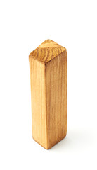 Capital block wooden letter isolated
