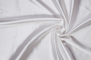 white silk satin fabric