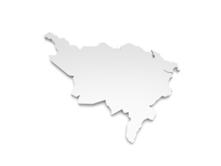 Fototapeta premium 3D Karte Berlin-Treptow-Köpenick