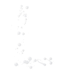 Letter made with the paint drops