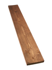 Colored pine wood board plank isolated
