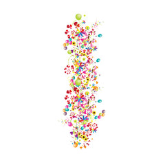 Floral letter I for your design.