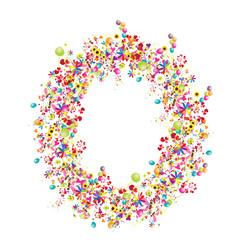 Floral letter O for your design.