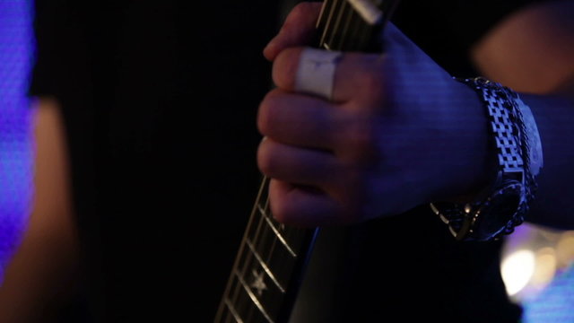 Rock musicians closeup