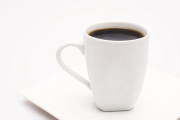 Brown coffee beans isolated on white background