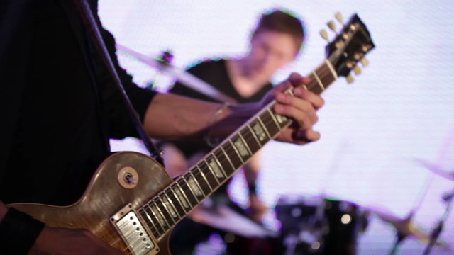 Rock musicians closeup