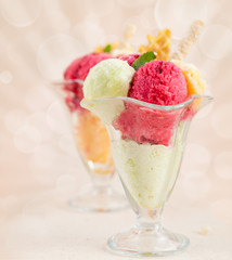 Fruit ice-cream.