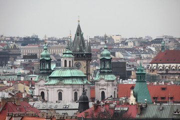 Obraz premium Saint Nicholas Church in Old Town Square in Prague, Czech Republ