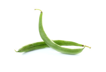Green beans isolate on white