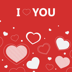 Valentine I Love You Vector card