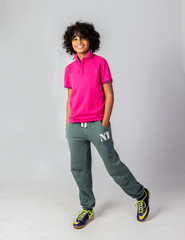 Happy African Decent child with Afro hair style