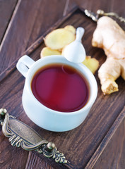 Obraz na płótnie Canvas tea with ginger