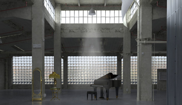 Grundge Musica in edificio industriale abbandonato