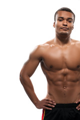 Fototapeta premium Portrait of young sportsman posing