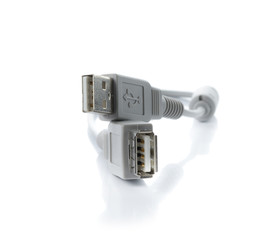 USB cable isolate on white