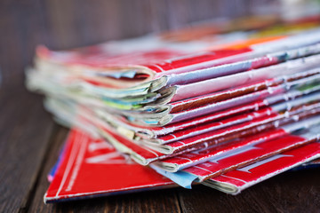 stack of magazines