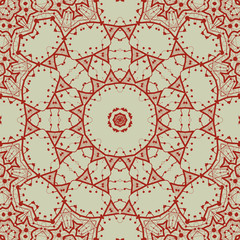 Abstract seamless pattern in red with circle shapes