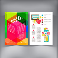 Abstract  Brochure Flyer design vector template.