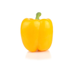 yellow bell pepper isolated on white background