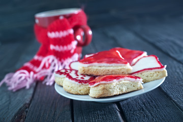 cookies and cocoa in cup