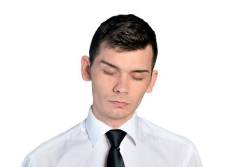 Business man sleepy face