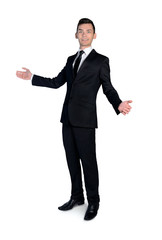 Business man welcome