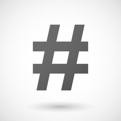 hash tag  icon on white background