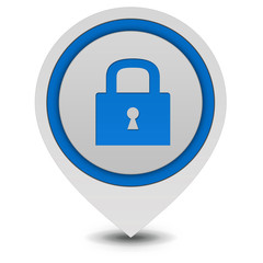 protect pointer icon on white background