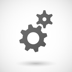 gears  icon on white background