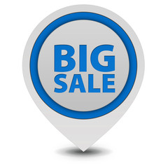 Big sale pointer icon on white background