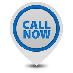 call now pointer icon on white background