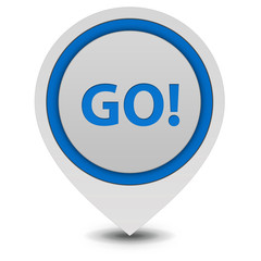 go pointer icon on white background