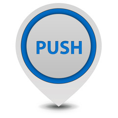 push pointer icon on white background
