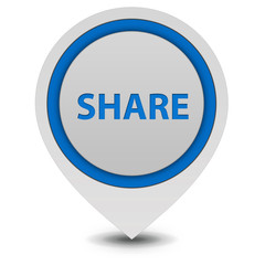 share pointer icon on white background