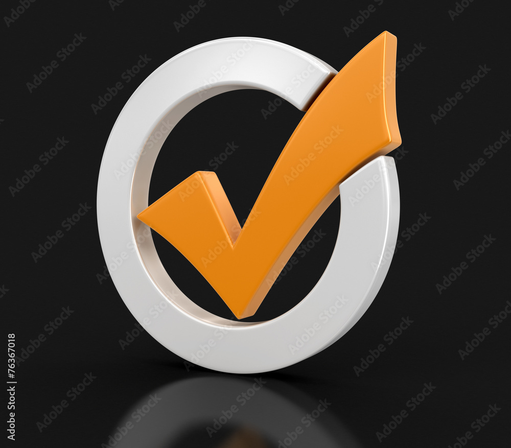 Poster check mark (clipping path included)
