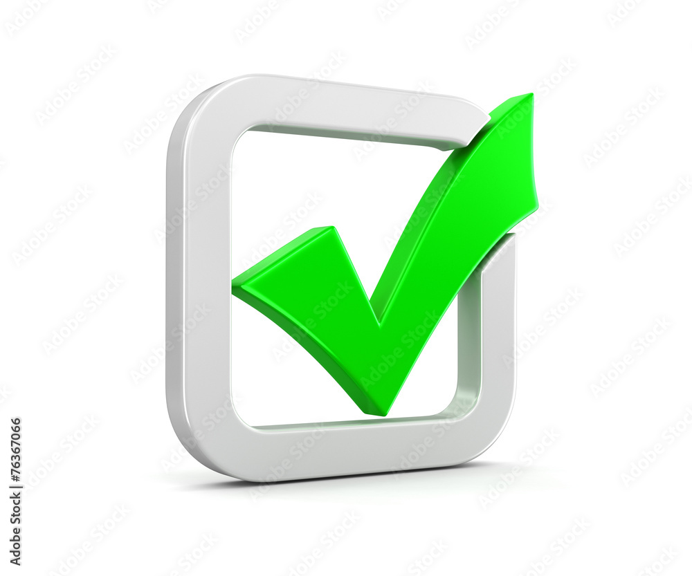 Poster check mark (clipping path included)