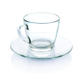 Empty glass isolate on white