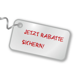 Schild Rabatte sichern