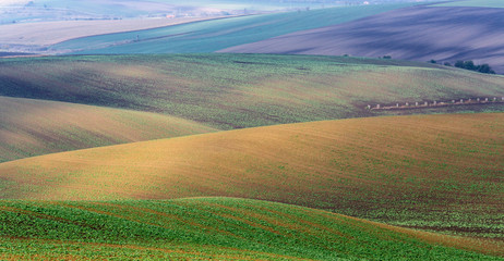 Bends of hills