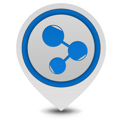 Database pointer icon on white background