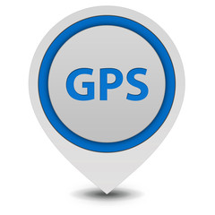 Gps pointer icon on white background