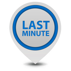Last minute pointer icon on white background