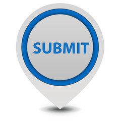 Submit pointer icon on white background