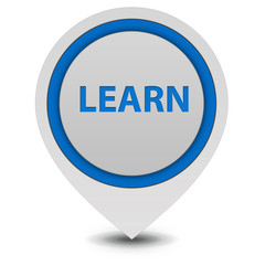 Learn pointer icon on white background