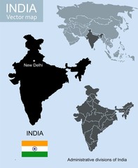 India vector map