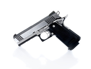 handgun on white background