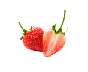fresh strawberry isolated on white