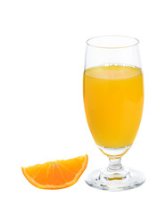 orange juice isolated on white