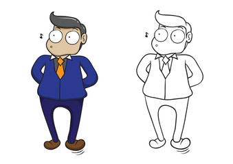 Character of businessman vector cartoon