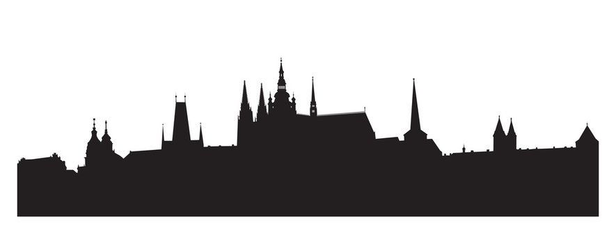 Prague silhouette